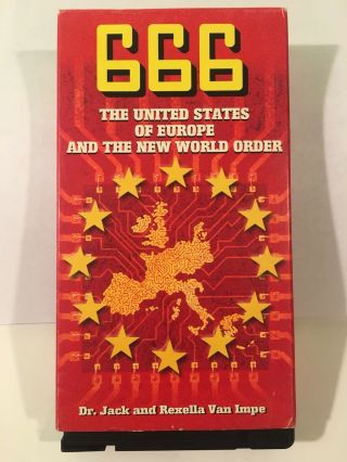 Rare Vintage Conspiracy Vhs Tape 666 The United States Of Europe