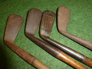 4 hickory irons good makers McEwan,  Anderson etc old golf antique memorabilia 2