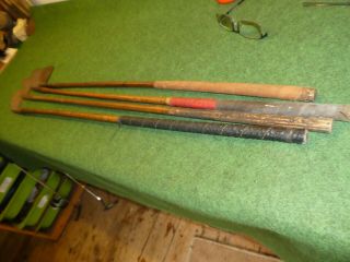 4 hickory irons good makers McEwan,  Anderson etc old golf antique memorabilia 3