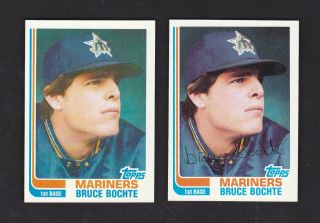 1982 Topps Pure True Blackless 224 Bruce Bochte Mariners Very Rare A Sheet