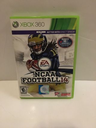 Ncaa Football 14 Xbox 360 Rare W/ Case Very Good Cond.  And Great