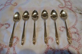 6 Vintage Ornate Handled Silver Plated Tea,  Coffee Spoons - Howard Sheffield