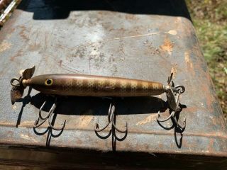 Paw Paw Bait Company Pawpaw Co.  S Vintage Antique Fishing Bait Lure Wooden Rare