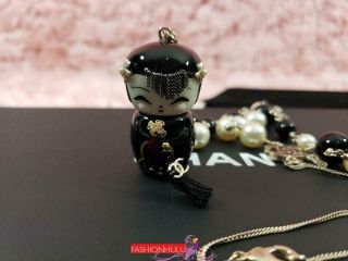 Auth Rare 2010 Chanel Shanghai China Doll Pendant Long Necklace