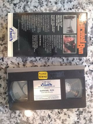 Survival Run VHS 1983 MEDIA Peter Graves horror Exploitation Rare RARE 3