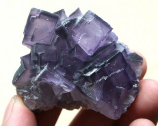 100g Rare Natural Transparent Purple Fluorite Crystal Mineral Specimen/c​hina