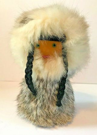 Vintage Eskimo Doll - 6 Inches Tall - Made In Poland (a047)