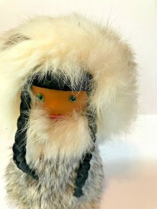 Vintage Eskimo Doll - 6 inches tall - Made in Poland (A047) 2