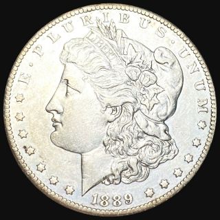 1889 - Cc Morgan Silver Dollar About Uncirculated Rare Carson City High End Coin