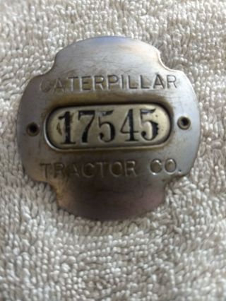 Rare Vintage Caterpillar Tractor Co.  Badge Pin
