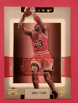 2003 - 04 Upper Deck Finite Michael Jordan 81/100 Gold Edition Rare