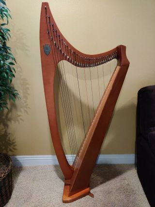 Vintage Lyon Healy Troubadour Harp Needs 3 Strings Rare