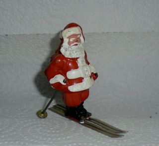 Vintage Lead Rare Barclay " Santa On Skis " B195 Near
