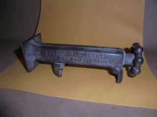 Antique Speedo Jar Opener Cast Iron Central States Manufacturing Co.  St Louis Mo
