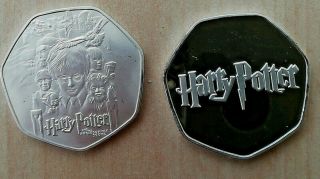 Rare Harry Potter & Philosophers Stone Memorabilia Commerative Souvenir Coin 50p