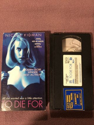To Die For (vhs,  1996,  Closed Captioned) Nicole Kidman Rare
