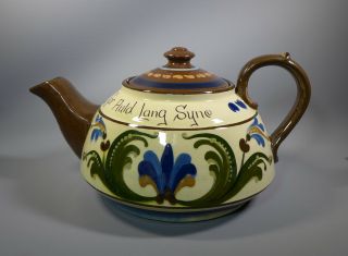 Rare Large Shop Display Oversize Longpark Torquay Devon Ware Pottery Tea Pot