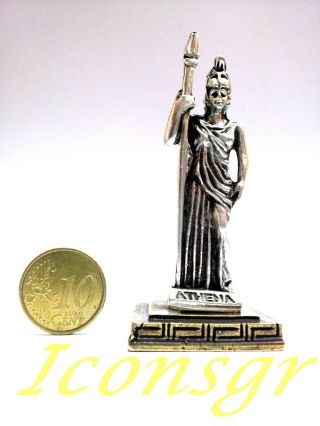 Ancient Statue Athena Greek Miniature Olympian God Pantheon Sculpture Zamac S