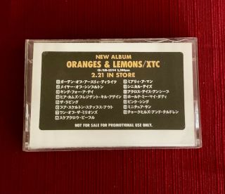 Xtc " Oranges & Lemons " Ultra - Rare Japanese Promo Only Advance Cassette Tape