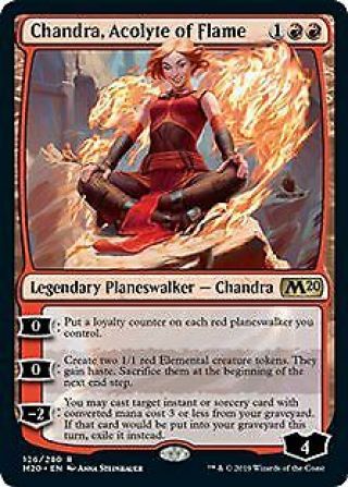 Chandra,  Acolyte Of Flame Core Set 2020 / M20 Nm Red Rare Magic Card Abugames