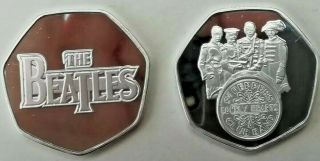 Rare The Beatles Sgt Peppers Memorabilia Commerative Collector Souvenir Coin 50p