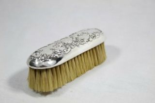 R.  WALLACE & SONS STERLING SILVER VANITY CLOTHES BRUSH MONO 