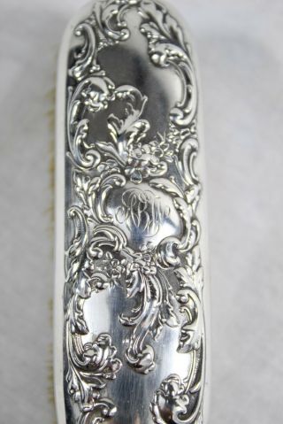 R.  WALLACE & SONS STERLING SILVER VANITY CLOTHES BRUSH MONO 