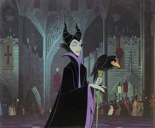 1959 Rare Walt Disney Sleeping Beauty Maleficent Diablo Production Cel