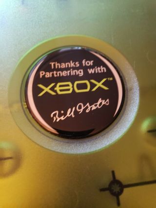 Rare XBOX Thanks Partnering Edition NOT Launch Team System Console Bill Gates 2