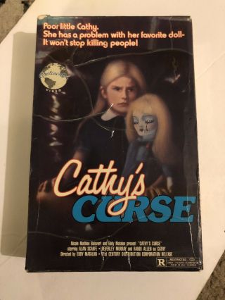 Cathy’s Curse Big Box Vhs Very Rare Slasher Horror Continental