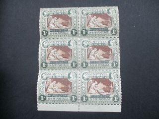Nsw Stamps: Charity Block Of 6 Mnh Rare (h241)