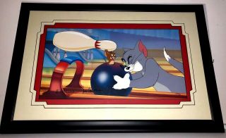 Tom And Jerry Animation Cel Hanna Barbera Bowling Alley Cat Rare Artist Proof 2