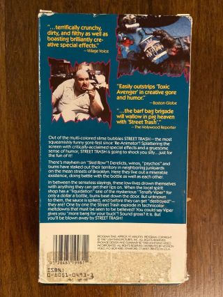 Street Trash VHS Lightning Video Rare Horror Htf 2