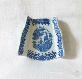 Antique 18th C First Period Worcester Porcelain Blue & White Asparagus Server