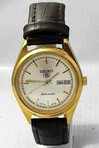 Vintage Seiko Automatic 17 Jewel 6309 Day Date Japan Made Men 