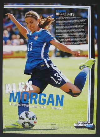 Alex Morgan 2015 Si Kids Rookie Womens Soccer Poster Us National Team Star Rare