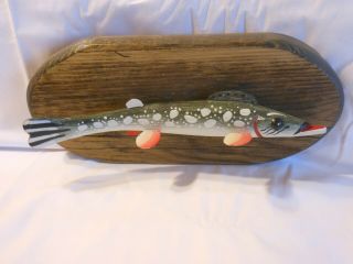 Oscar Peterson Fish Spearing Decoy Wall Plaque By Ron Jacobson Fishing Lure 3