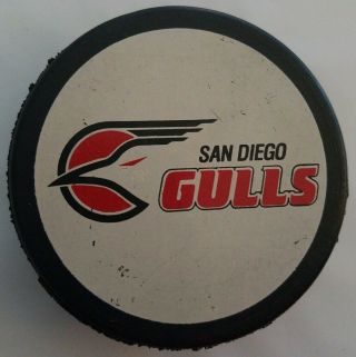 San Diego Gulls Ihl By Omni Sports Vintage Rare Official Hockey Puck Made In Cz