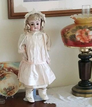 Antique Pink Doll Dress Outfit For 21 " Doll 2 Piece Dress Only No Doll