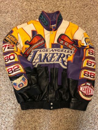 Vintage Jeff Hamilton Los Angeles Lakers 2000 Champions Jacket Kobe Rare
