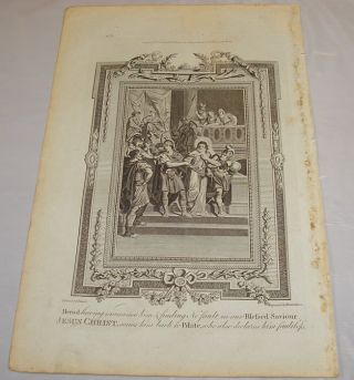 1784 Antique Print/herod & Pilate Find Jesus Faultless/book Of Martyrs