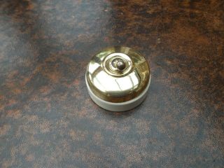 Vintage Brass & Ceramic Dolly Light Switch