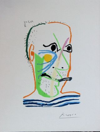 Pablo Picasso (1881 - 1973) Hand Signed Lithograph.  Rare