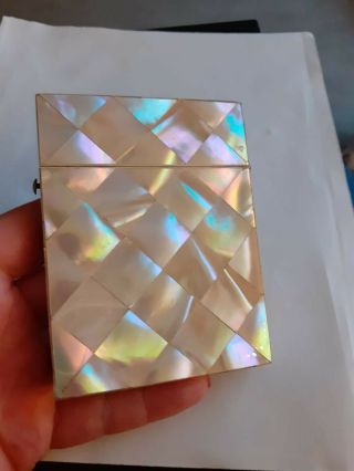 A Antique Victorian Mother Of Pearl Calling / Card Case