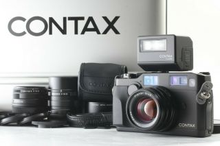 【 Rare / All 】contax G2 Black Body W/ 3 Lens & Tla 200 Set From Japan 28