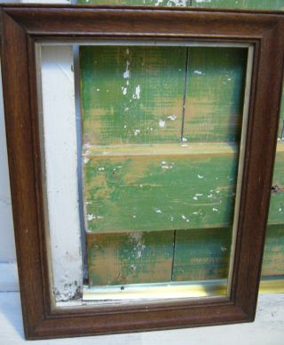 Lovely Scooped Oak Picture Frame With Gold Slip