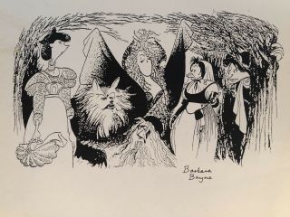 Barbara Bryne Hand Signed Al Hirschfeld Print - Into The Woods Rare Broadway