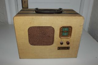 Vintage Rare Rca Victor Radio With Leather Handle