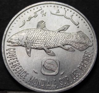Comoros 5 Francs,  1992 Gem Unc Rare Coelacanth Fish World Fisheries Conference