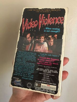 Video Violence VHS,  Camp Video 80 ' s Horror,  OOP Rare Minty Plastic Wrap 2